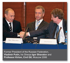 Vladimir Putin, Igor Sharvalov & John Kirton